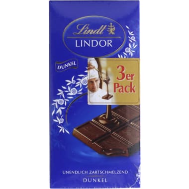 Lindt&Sprüngli Lindor Tafel Noir 3er-Packung