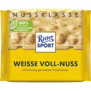 RITTER SPORT Schokolade Nussklasse Weiße Voll-Nuss