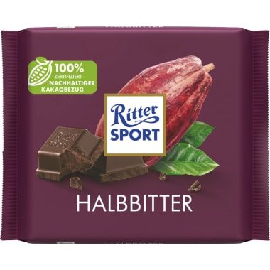 RITTER SPORT Schokolade Bunte Vielfalt Halbbitter