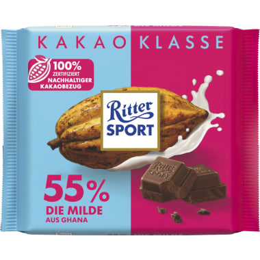 RITTER SPORT Schokolade Kakaoklasse 55% Die Milde