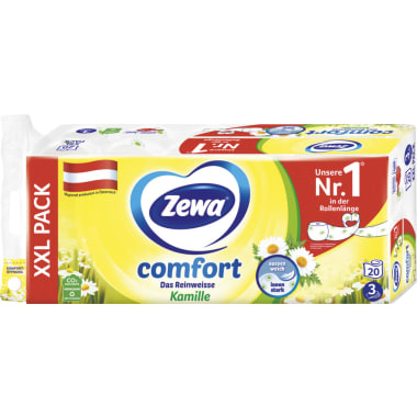 ZEWA Toilettenpapier Comfort Kamille 3-lagig 20x 150 Blatt