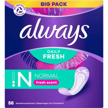 Always Alldays Slipeinlage Normal Freshness 56er-Packung