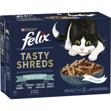 PURINA Felix Tasty Shreds Fisch 10x 80 gr