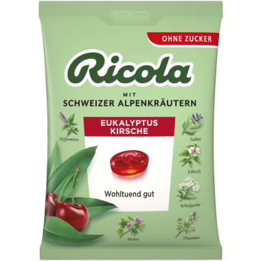 Ricola Eukalyptus Kirsche zuckerfrei Beutel