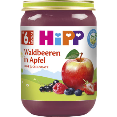 HiPP Waldbeeren in Apfel 6. Monat