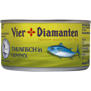 Vier Diamanten Thunfisch Olivenöl