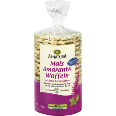 Alnatura Bio Mais-Amaranth Waffeln mit Reis & Leinsamen