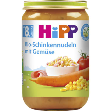 HiPP Bio Schinkennudeln mit Gemüse 8. Monat