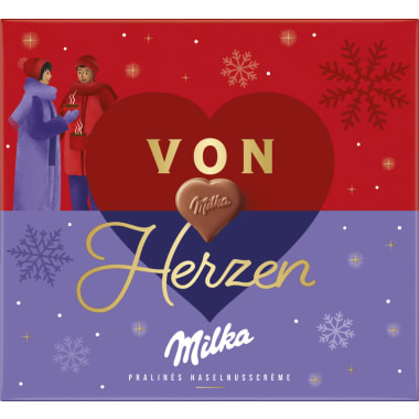 MILKA Weihnachtspralinen Haselnuss