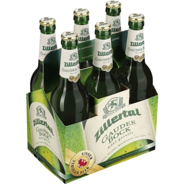 Zillertal Bier Gauder Bock Tray 6x 0,5 Liter