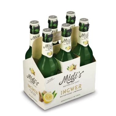 Zillertal Bier Midi's Ingwer Natur Tray 6x 0,33 Liter