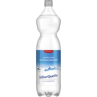 SilberQuelle Natürliches Mineralwasser prickelnd 1,5 Liter