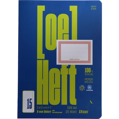 Heft Kariert A4  Nr. 12 20 Blatt