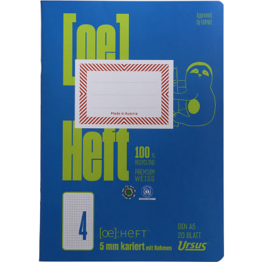 Heft Kariert A5 Nr. 4 20 Blatt