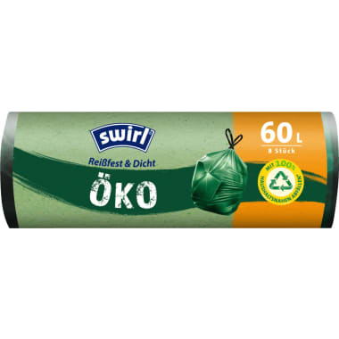 swirl Öko-Müllbeutel mit Zuziehband 60 Liter