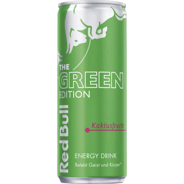 Red Bull Energy Drink The Green Edition Kaktusfrucht 0,25 Liter Dose