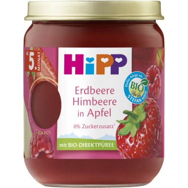 HiPP Erdbeere mit Himbeere in Apfel 5. Monat