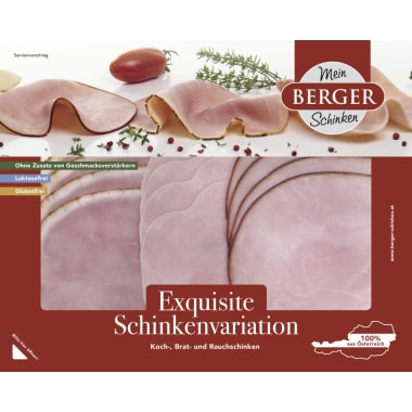 Berger Exquisite Schinkenvariation geschnitten