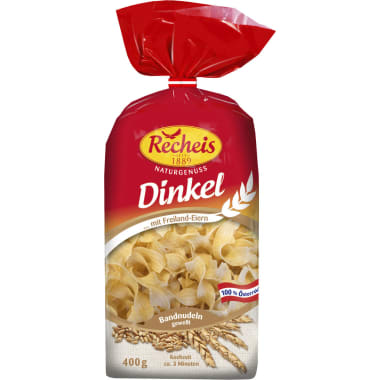 Recheis Naturgenuss Dinkel Bandnudeln gewellt