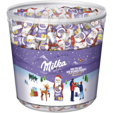 MILKA Mini Weihnachtsmänner Dose