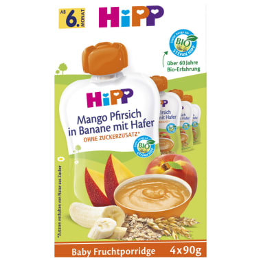 HiPP Bio Beutel Frucht-Porridge 4er-Packung