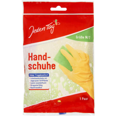 Jeden Tag Latex Haushaltshandschuhe Gr. M