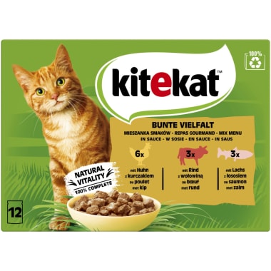 KITEKAT Bunte Vielfalt in Sauce 12x85 gr