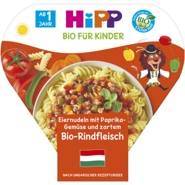 HiPP 12M Bio Eiernudeln/Paprika/Rindfle