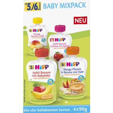 HiPP Quetschbeutel Mix 4. Monat 4er-Packung