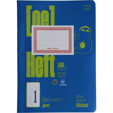 Heft Glatt A5 Nr. 1 20 Blatt