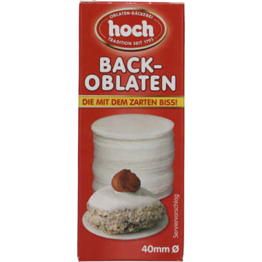 Hoch Backoblaten rund 40mm