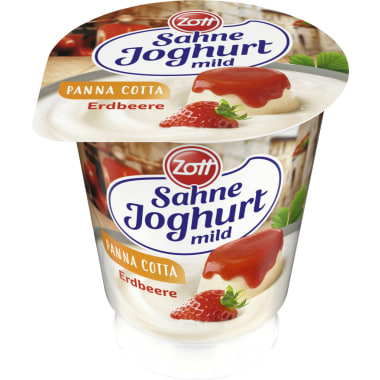 Zott Sahne Joghurt Erdbeer Panna Cotta