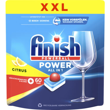 Finish Tabs Power Allin1 Citrus XXL 60er-Packung