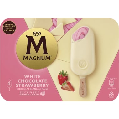 Eskimo Magnum Strawberry White 4er-Packung