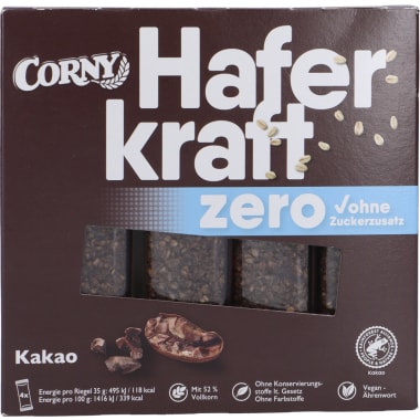 Corny Haferkraft Zero Kakao 4er-Packung