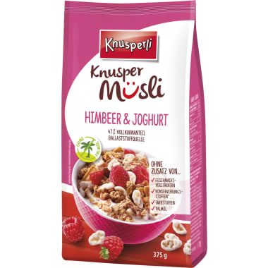 KNUSPERLI Knuspermüsli Himbeer & Joghurt