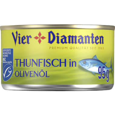 Vier Diamanten Thunfisch Olivenöl