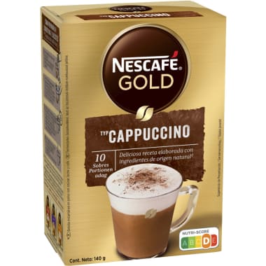 NESCAFE Gold Cappuccino Löskaffee gesüßt cremig-zart Sticks 10 x 14 gr