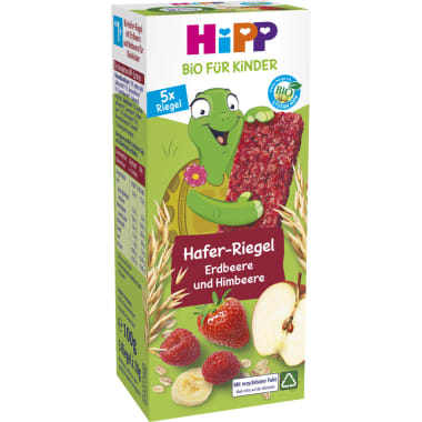 HiPP Bio Hafer-Riegel Erdbeere/Himbeere 5er-Packung