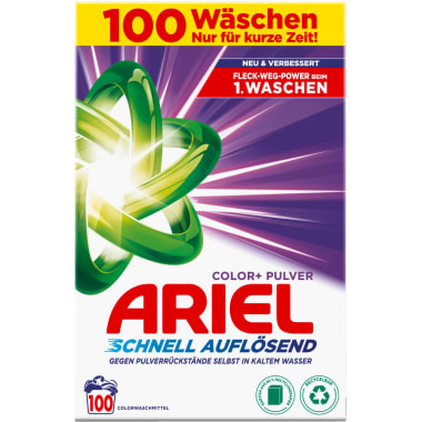 Ariel Colorwaschmittel-Pulver Farbschutz 100 Waschgänge