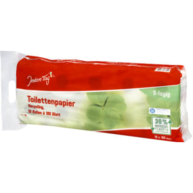 Jeden Tag Toilettenpapier Recycling 10x 160 Blatt 3-lagig