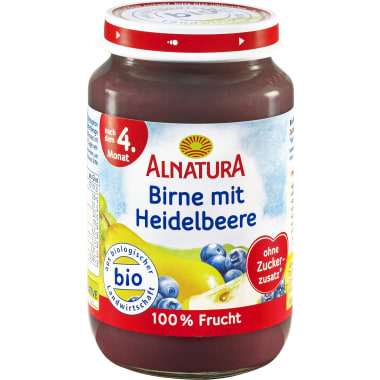 Alnatura Bio Birne mit Heidelbeere 4. Monat