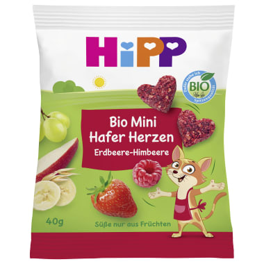 Hipp Mini Hafer Herzen Erdbeere-Himbeere
