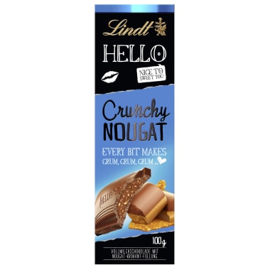 Lindt&Sprüngli Schokolade Hello Nougat Crunch