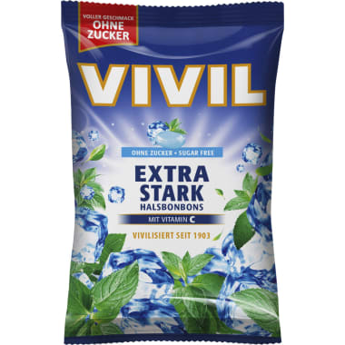 VIVIL Extra Stark Halsbonbons ohne Zucker
