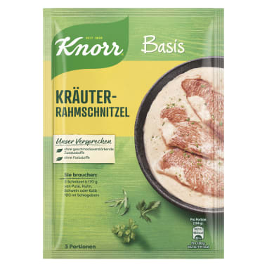 Knorr Basis Kräuterrahmschnitzel