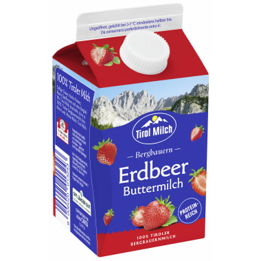 Tirol Milch Tiroler Buttermilch Erdbeer 0,5 Liter