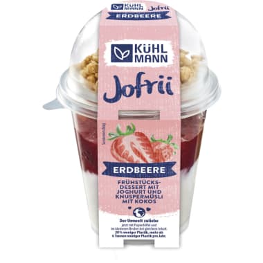  Frühstücksbecher Erdbeer mit Müsli