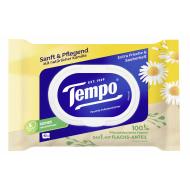Tempo Feuchte Toilettentücher sanft und pflegend