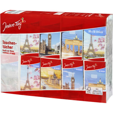 Jeden Tag Taschentücher 30x 10 Stück 4-lagig